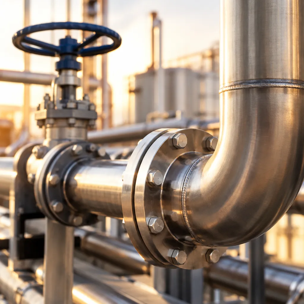 Tuyauterie industrielle pour fluides et gaz réalisée par GMS SOUDURE en Haute-Savoie